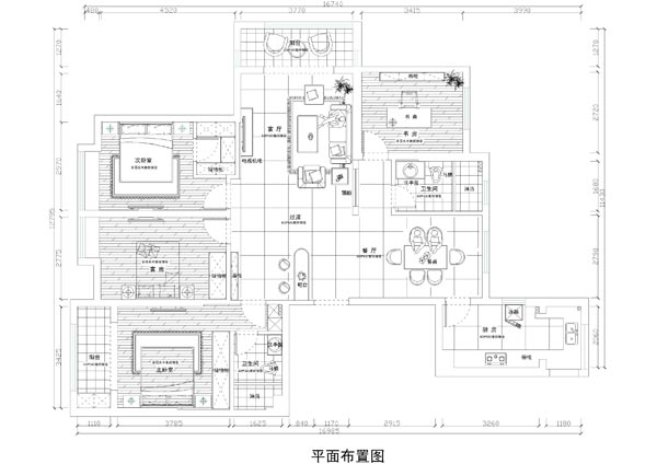 金艾陶瓷磚應用效果：徐州開(kāi)元翡翠灣F戶(hù)型裝修效果鑒賞